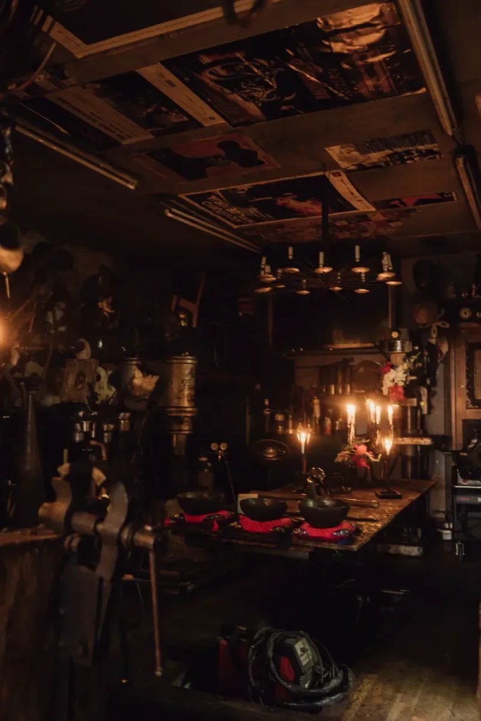 Interior of the Paradiesschmiede forge in Springe, Germany, where the first Provenance Anchor of the Light and Relic project was set.